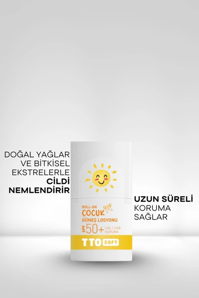 TTO Soft Roll-on Çocuk Güneş Losyonu 50+SPF - Resim 4