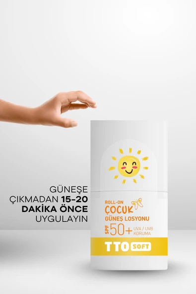 TTO Soft Roll-on Çocuk Güneş Losyonu 50+SPF - Resim 5