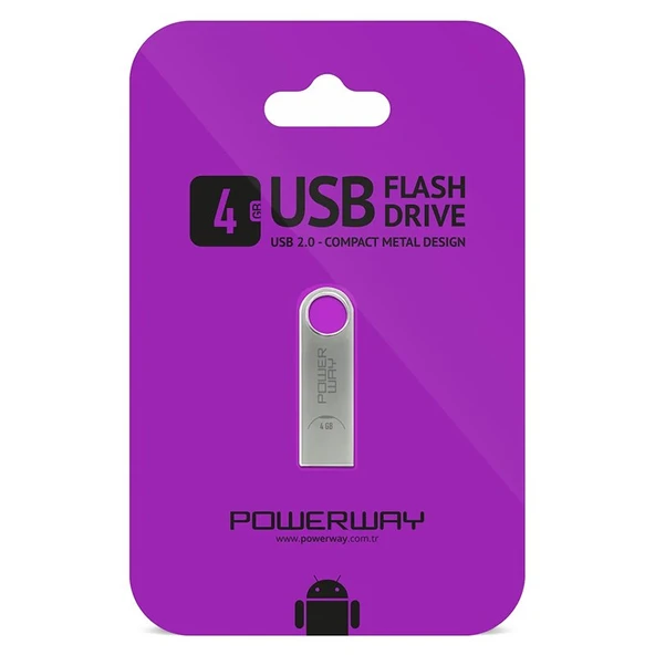 Powerway 4 Gb Metal Usb Flash Bellek - Resim 2