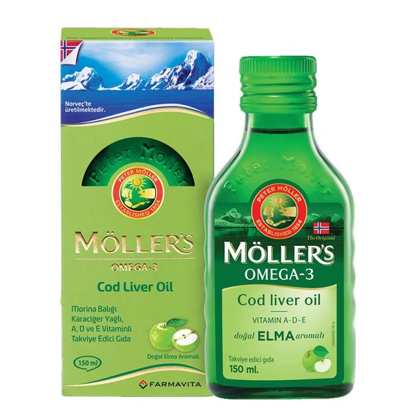Möllers Omega 3 Elma Aromalı Sıvı 150 ml ürün görseli 1