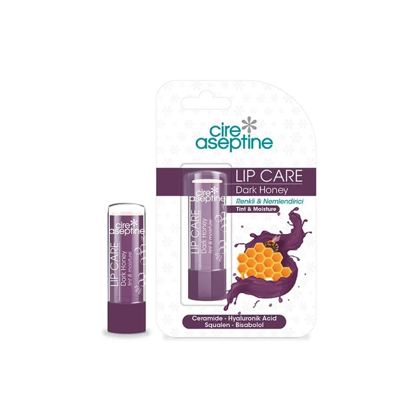 CİRE ASEPTİNE LİP CARE RENKLİ VEGAN 4,5G DARK HONEY ürün görseli 1