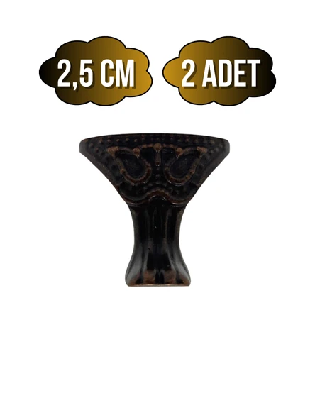 Pati Metal Ayak Çeyiz ve Hediye Kutusu Mobilya Ayağı(2,5CM)(BRONZ) Bronz 2.5cm BRONZ - 2 ADET ürün görseli 1
