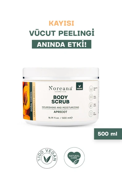 Noreana Kayısı Vegan Body Scrub 500 ml - Onarıcı Batık Karşıtı & Nem Desteği Vücut Peelingi 500 ml ürün görseli 1
