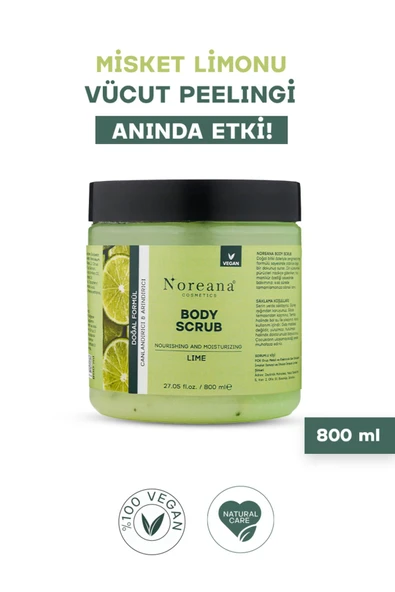 Noreana Misket Limon Özlü Body Scrub Ferhlatıcı Nemlendirici Arındırıcı Vücut Peelingi 800 ml ürün görseli 1