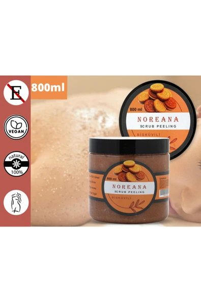 Noreana Bisküvili 800ml Scrub Peeling Selülit & Koyu Leke & Cilt Tonu Eşitleme ürün görseli 1