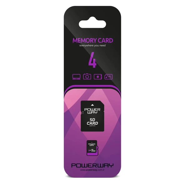 Powerway PWR-4 Micro 4GB Micro SD Hafıza Kartı ürün görseli 1