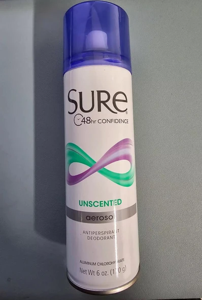 Sure Unscented Aerosol  (48hr) Kokusuz Deodorant 170gr ürün görseli 1
