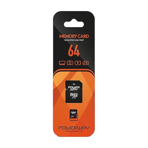 Powerway PWR-64 64 GB Micro SD Hafıza Kartı ürün görseli 1