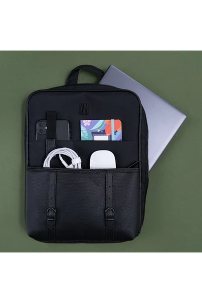Minbag Xxl Aspen 17'' Laptop Ve Tablet Sırt Çantası Siyah ürün görseli 1