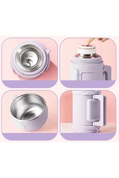 TKK Vagonlife Çelik Termos 1000 ml White - Resim 2