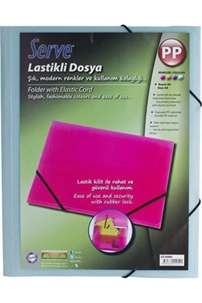 Serve Lastikli Dosya Mavi A4 ürün görseli 1
