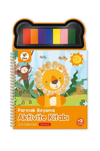 Lino Parmak Boyama Aktivite Kitabı Anımal 50 Sayfa Yıkanabilir Mürekkepli ürün görseli 1