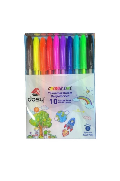 Dosy Colour Lıne 0,7mm 10'lu Karışık Tükenmez Kalem ürün görseli 1