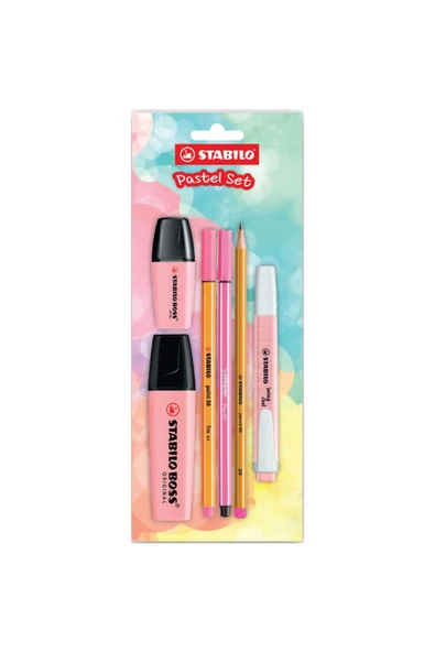 Stabilo Fosforlu Kalem Tek Renk Pastel Set 6 Lı Pembe 70/129-6 ürün görseli 1