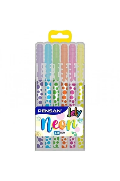 Pensan 2801 JELY GLITTER SİMLİ JEL KALEM 6 LI ürün görseli 1