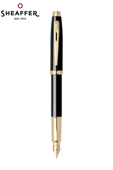 Sheaffer 9322-0 100 Serisi Dolmakalem Parlak Siyah Altın (M) Özel Hediyelik Kutulu ürün görseli 1