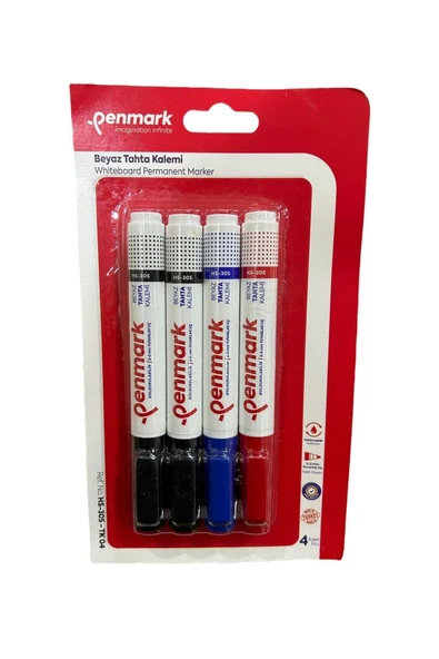 penmark Beyaz Tahta Kalemi 4'lü Vakumlu Blister Hs30504 ürün görseli 1