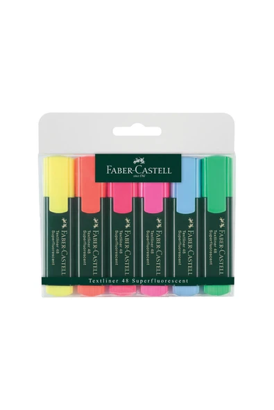 Faber Castell Fosforlu Kalem 6'lı Poşet – Canlı Renkler, Ergonomik Tasarım, Dayanıklı ürün görseli 1