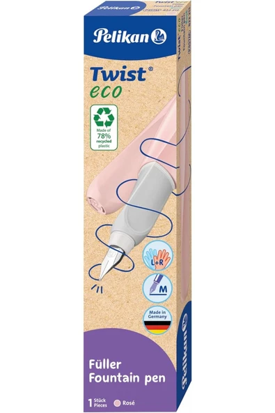 Pelikan Twist Eco Dolma Kalem, M Uç, Pastel Pembe / 822213 ürün görseli 1
