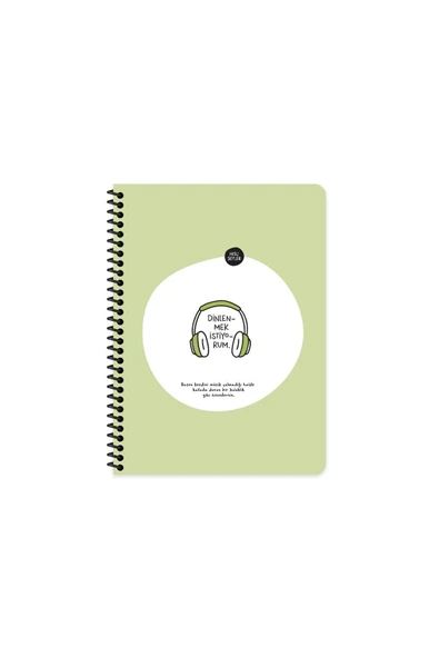 Hisli Şeyler 16,5*22,5 80yp.çiz.stickerli Defter - Dinlenmek Istiyorum ürün görseli 1