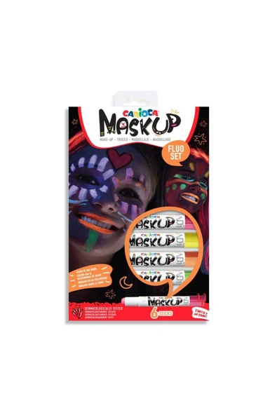 CARIOCA YÜZ BOYASI 6 GR. 6 RENK FOSFORLU ürün görseli 1