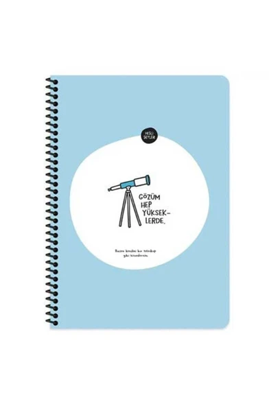 Hisli Şeyler 16,5*22,5 80yp.kar.stickerli Defter - Gözüm Yükseklerde ürün görseli 1