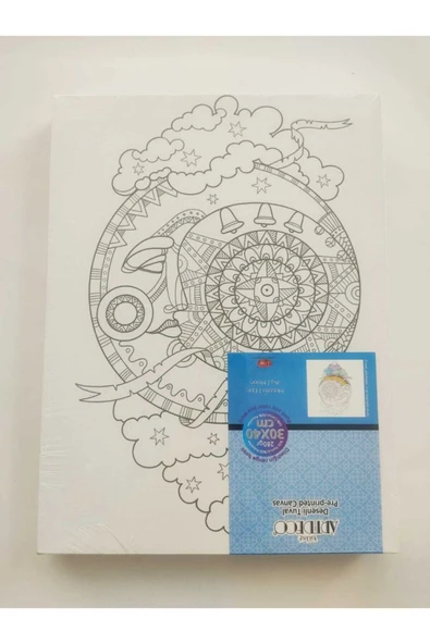 Artdeco Desenli Tuvaller Masalsı 30x40cm Ay ürün görseli 1