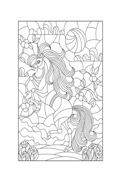 Artdeco Desenli Tuvaller Hayvanlar 30x40cm Tek Boynuzlu At ürün görseli 1