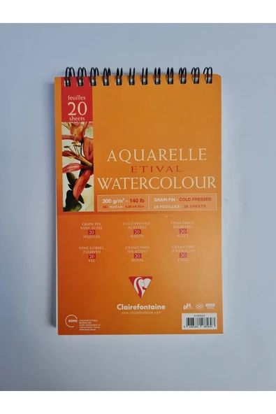 Esmo ETİVAL DOKULU COLD PRESS A6+ 300 GR ÜSTTEN SPİRALLİ 20 YAPRAK - 6'LI ŞRİNK PERFORESİZ ürün görseli 1