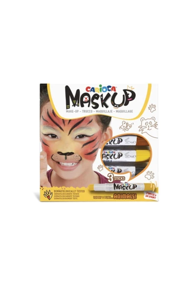 CARIOCA Mask Up Yüz Boyası Animals Hayvanlar 3 Renk 6 Gram ürün görseli 1