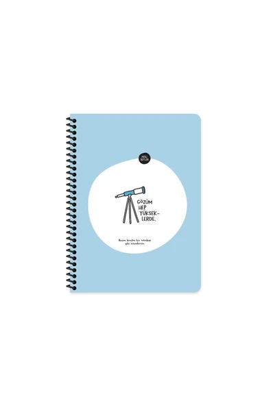 Hisli Şeyler 16,5*22,5 80yp.çiz.stickerli Defter - Gözüm Yükseklerde ürün görseli 1