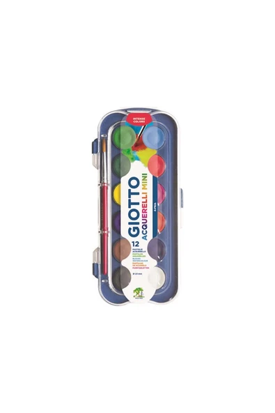 Giotto Sulu Boya 12 Renk Plastik Kutu Set / 352300 ürün görseli 1