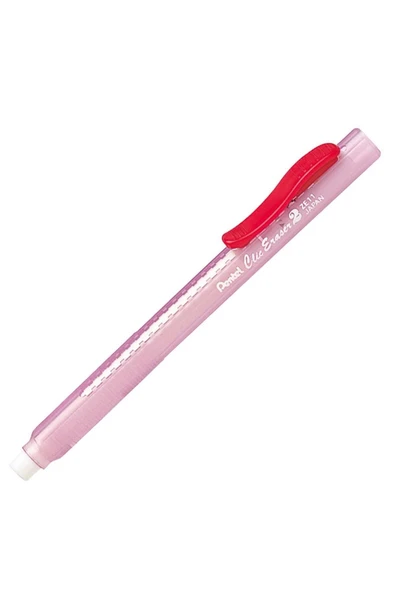 Pentel Sürgülü Kalem Silgi Pembe Şeffaf Gövdeli ürün görseli 1