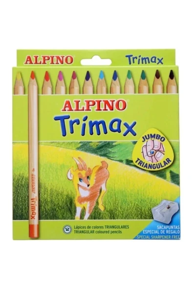 Alpıno 12'li Trimax Jumbo Kuru Boya Kalemi / Al-113 ürün görseli 1