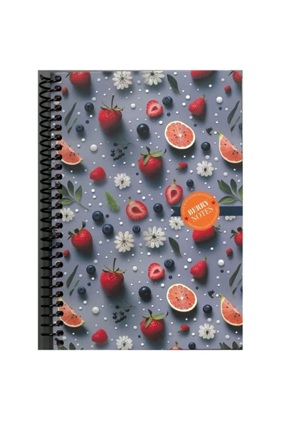 Gıpta GIPTA BERRY NOTES SPİRALLİ SERT KAPAK 17x24 120YP. KARELİ DEFTER ürün görseli 1