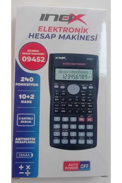 inox 10 2 Dijital Fonksiyonlu Hesap Makinesi ürün görseli 1