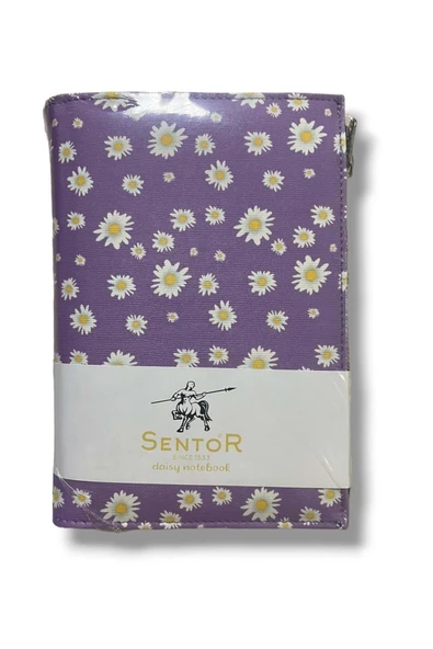 Sentor Sn-ptfrd Papatya Desen Fermuarlı Defter ürün görseli 1
