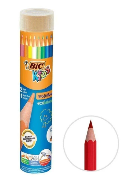 Bic Kids Evolution Metal Tüpte Kuru Boya Kalemi 12+1 ürün görseli 1