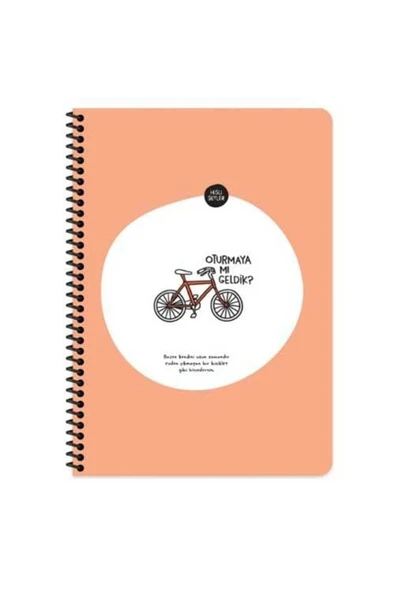 Hisli Şeyler 16,5*22,5 80yp.çiz.stickerli Defter - Oturmaya Mı Geldik? ürün görseli 1