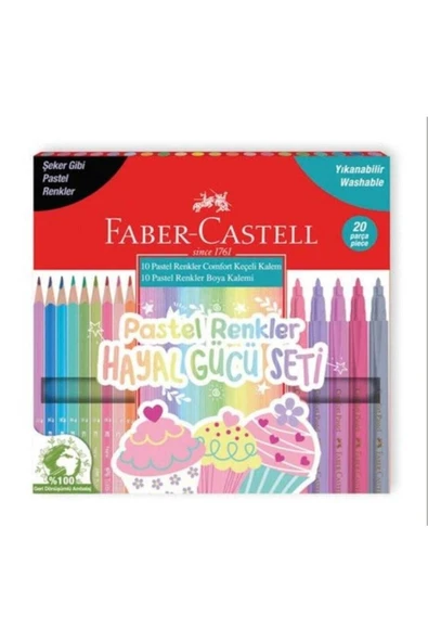 Faber Castell Faber Pastel Renkler Hayal Gücü Seti 20 Li 000107 ürün görseli 1