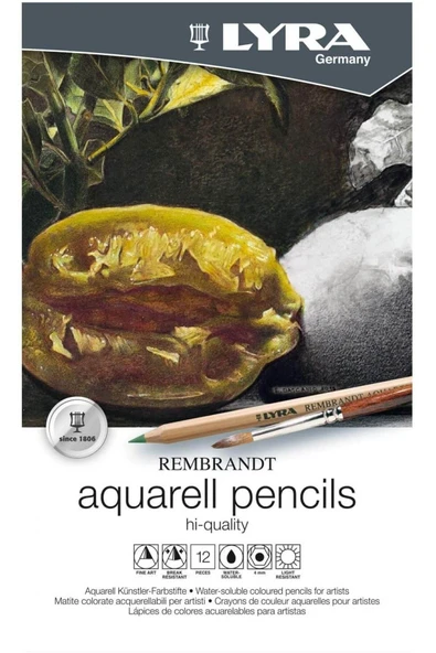 LYRA Rembrandt Aquarell Artists 12'li Sulandırılabilir Kalem Seti / L2011120 ürün görseli 1