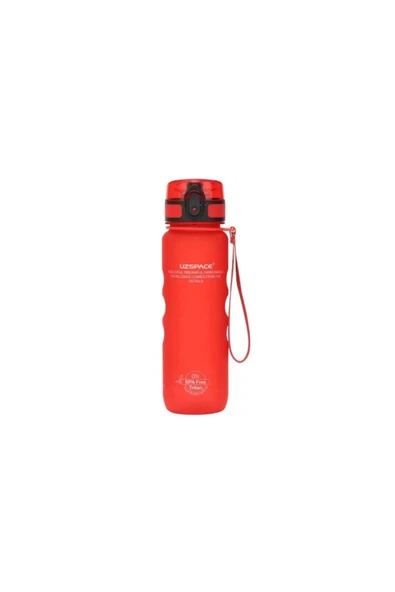 Uzspace 500ml Tutma Destekli Soft-Touch Tritan Su Matarası (Kırmızı) 1215 ürün görseli 1