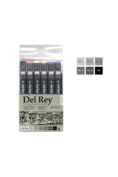 Del Rey Twin Marker Ahşap Renkleri 6'lı Set ürün görseli 1