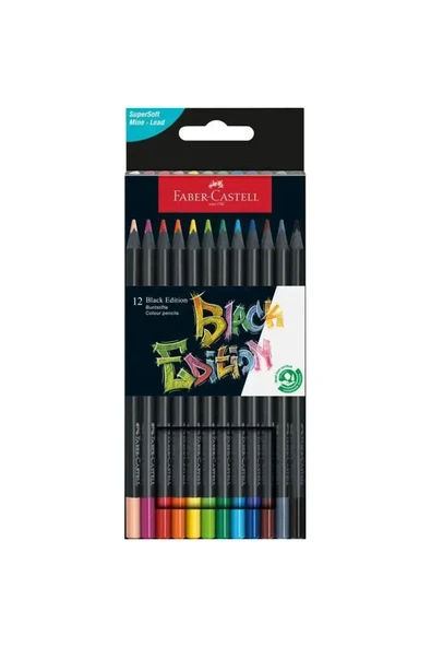 Faber Castell Black Edition Kuruboya Kalem Seti 12li 116412 ürün görseli 1
