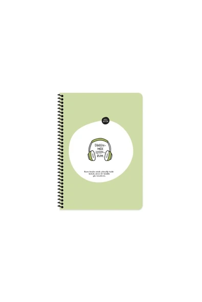 Hisli Şeyler Keskin A4 Çizgili Spiralli Stickerli Defter Dinlenmek Istiyorum 80yp ürün görseli 1