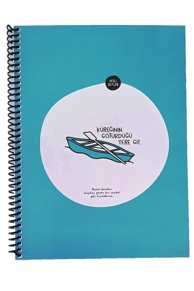 KESKİN COLOR Hisli Şeyler 80 Yp Çizgili Hafif Kağıt Stickerli Defter Kürek ürün görseli 1
