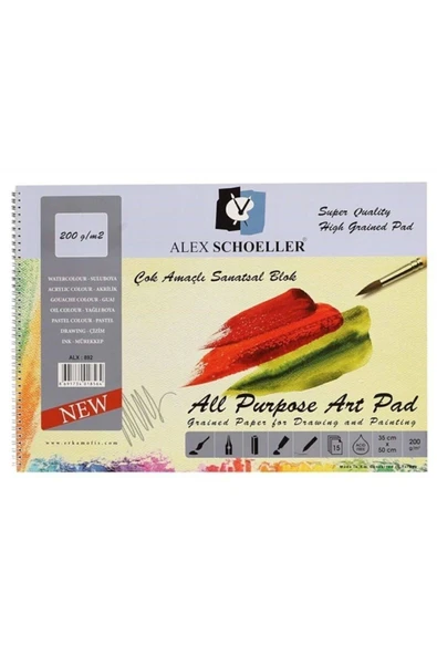 Alex Schoeller Alex 892 Resim Defteri Spr. 35*50 200 Gr 15 Syf. ürün görseli 1