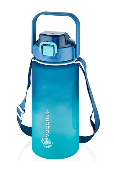 Vagonlife Vagon Life Tritan Matara Turkuaz Siyah 1500 Ml VGN2213 ürün görseli 1