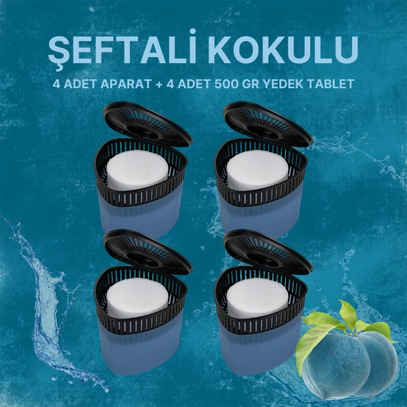 4 Adet 500GR - ŞEFTALİ - Nem Alıcılı Ve Rutubet Giderici Aparat Üçgen (TABLET DAHİL) ürün görseli 1
