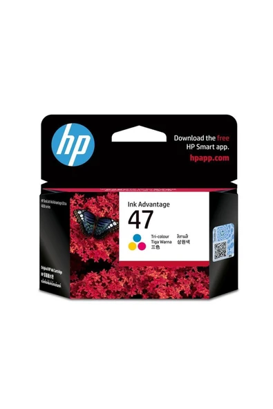 HP 47 RENKLİ MÜREKKEP KARTUŞU (6ZD61AE) Deskjet Ultra 4828 ürün görseli 1